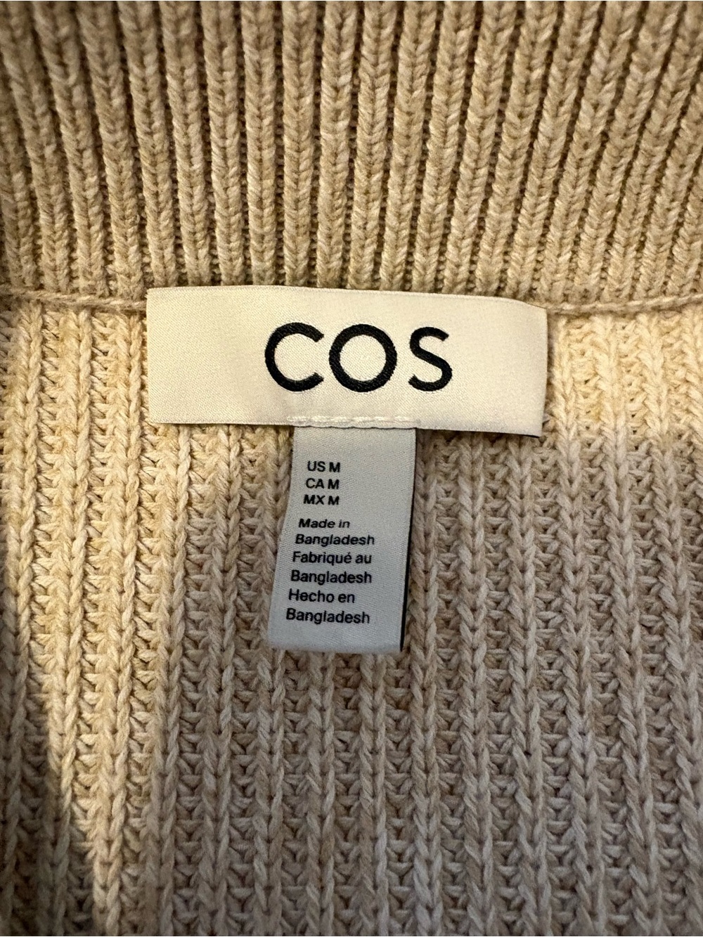 COS longline v-neck cardigan. Size medium. - Picture 6 of 11
